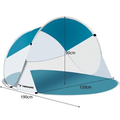 Pludmales telts Trizand 20974, zila/balta cena un informācija | Teltis | 220.lv