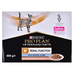 Purina Feline Veterinary Diets NF Renal Function kaķiem ar lasi, 10x85 g cena un informācija | Konservi kaķiem | 220.lv