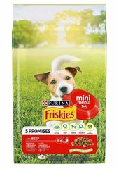 Purina Friskies Mini suņiem ar liellopa gaļu un dārzeņiem, 1,5 kg cena un informācija | Sausā barība suņiem | 220.lv