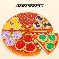 Игрушечная деревянная пицца Kruzzel цена и информация | Игрушки для девочек | 220.lv