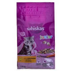 Whiskas Junior kaķiem ar vistu, 1.4 kg cena un informācija | Sausā barība kaķiem | 220.lv