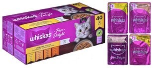 Whiskas Pure Delight komplekts kaķiem, 40 x 85 g cena un informācija | Whiskas Zoo preces | 220.lv