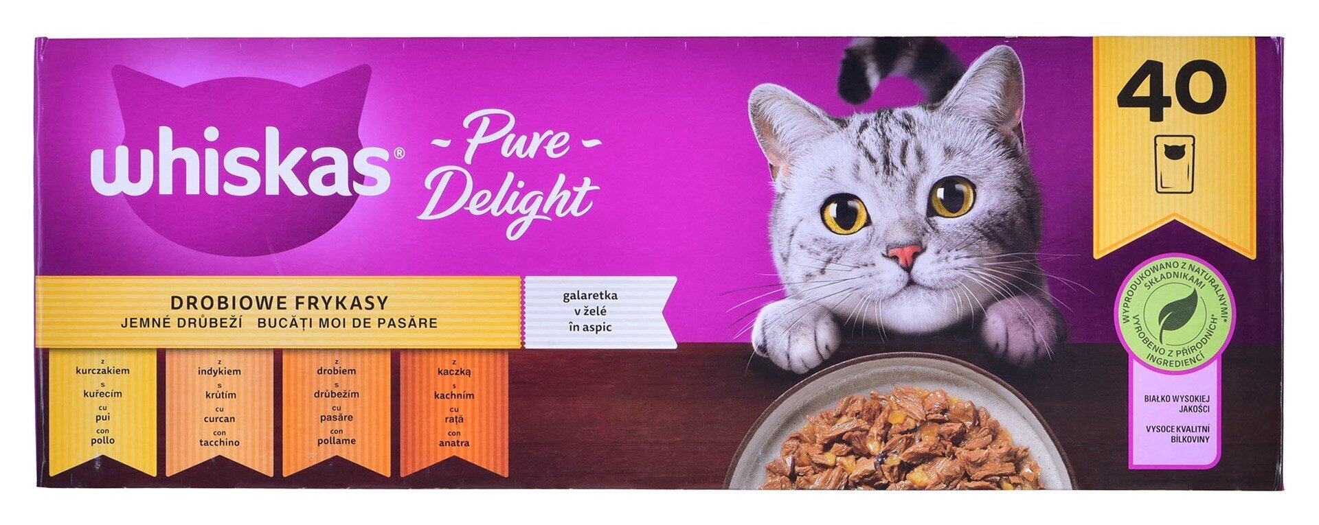 Whiskas Pure Delight komplekts kaķiem, 40 x 85 g cena un informācija | Konservi kaķiem | 220.lv