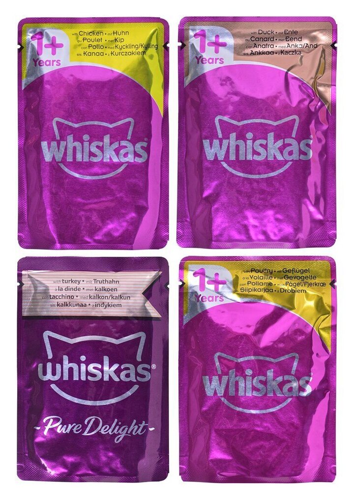 Whiskas Pure Delight komplekts kaķiem, 40 x 85 g цена и информация | Konservi kaķiem | 220.lv