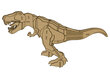 Koka 3D telpiskā puzle T-Rex, 22 d. цена и информация | Puzles, 3D puzles | 220.lv
