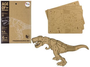 Koka 3D telpiskā puzle T-Rex, 22 d. cena un informācija | Puzles, 3D puzles | 220.lv