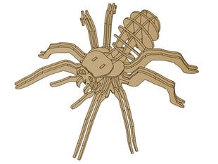 Деревянный 3D-пазл "Паук", 31 деталь цена и информация | Пазлы | 220.lv