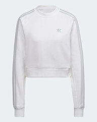 Толстовка с капюшоном женская Adidas Essentials Cropped 3 Stripes Белый цена и информация | Женские толстовки | 220.lv