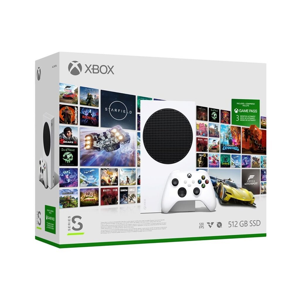 Microsoft Xbox Series S Console + 3M Game Pass EU cena un informācija | Spēļu konsoles | 220.lv