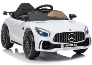 Vienvietīga elektriskā automašīna bērniem Mercedes AMG GT R, balta cena un informācija | Bērnu elektroauto | 220.lv