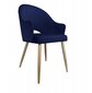 Velveta krēsls ēdamistabai, Decorates Alex gold, 87x65 cm, Zils / Zeltīts цена и информация | Virtuves un ēdamistabas krēsli | 220.lv