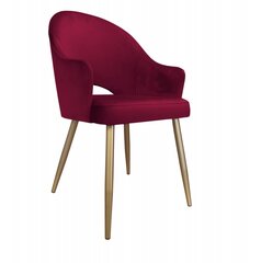 Velveta krēsls ēdamistabai, Decorates Alex gold, 87x65 cm, Sarkanais / Zeltīts cena un informācija | Virtuves un ēdamistabas krēsli | 220.lv