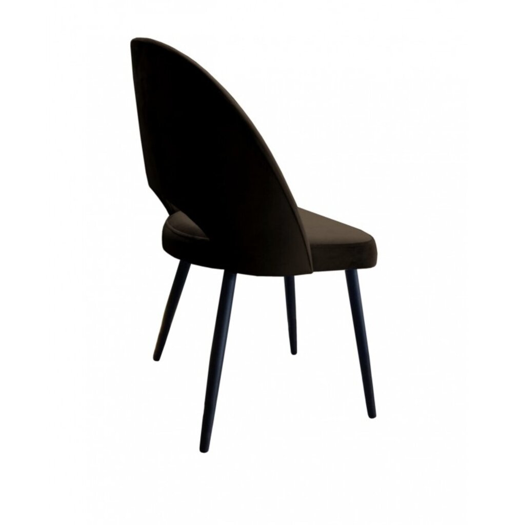 Velveta krēsls ēdamistabai, Decorates Tillo black, 87x53 cm, brūns цена и информация | Virtuves un ēdamistabas krēsli | 220.lv