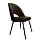 Velveta krēsls ēdamistabai, Decorates Tillo black, 87x53 cm, brūns cena un informācija | Virtuves un ēdamistabas krēsli | 220.lv