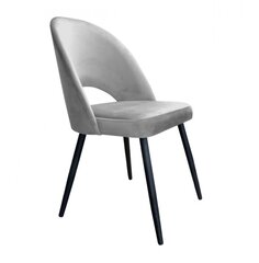 Velveta krēsls ēdamistabai, Decorates Tillo black, 87x53 cm, Pelēks cena un informācija | Virtuves un ēdamistabas krēsli | 220.lv