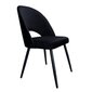 Velveta krēsls ēdamistabai, Decorates Tillo black, 87x53 cm, Melns cena un informācija | Virtuves un ēdamistabas krēsli | 220.lv