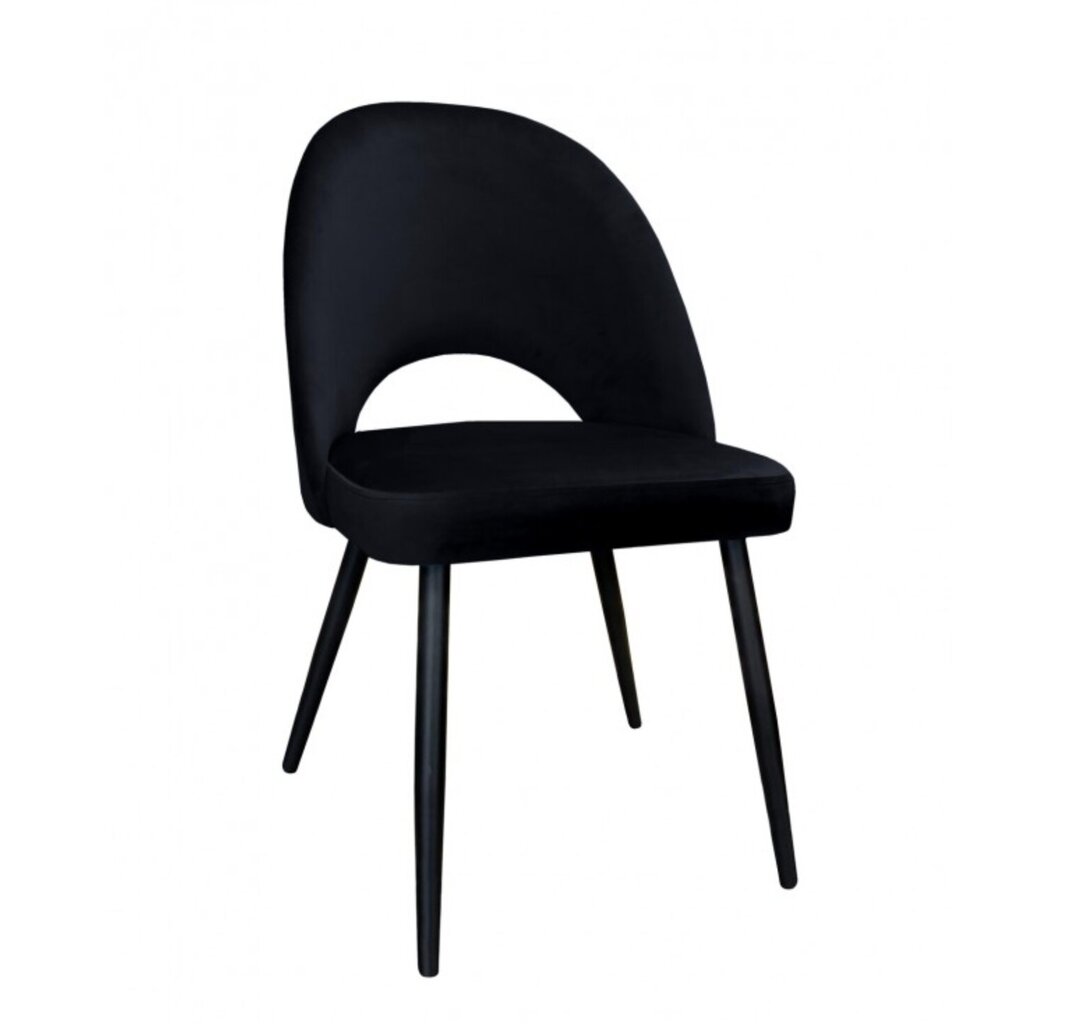 Velveta krēsls ēdamistabai, Decorates Tillo black, 87x53 cm, Melns cena un informācija | Virtuves un ēdamistabas krēsli | 220.lv