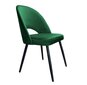 Velveta krēsls ēdamistabai, Decorates Tillo black, 87x53 cm, Zaļš cena un informācija | Virtuves un ēdamistabas krēsli | 220.lv