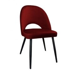 Velveta krēsls ēdamistabai, Decorates Tillo black, 87x53 cm, Sarkanais cena un informācija | Virtuves un ēdamistabas krēsli | 220.lv