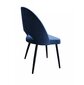 Velveta krēsls ēdamistabai, Decorates Tillo black, 87x53 cm, Zils цена и информация | Virtuves un ēdamistabas krēsli | 220.lv