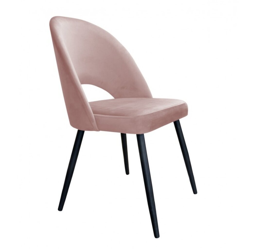 Velveta krēsls ēdamistabai, Decorates Tillo black, 87x53 cm, Rozā цена и информация | Virtuves un ēdamistabas krēsli | 220.lv