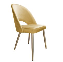 Velveta krēsls ēdamistabai, Decorates Tillo gold, 87x53 cm, Dzeltenais cena un informācija | Virtuves un ēdamistabas krēsli | 220.lv