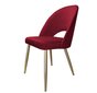Velveta krēsls ēdamistabai, Decorates Tillo gold, 87x53 cm, Sarkanais cena un informācija | Virtuves un ēdamistabas krēsli | 220.lv