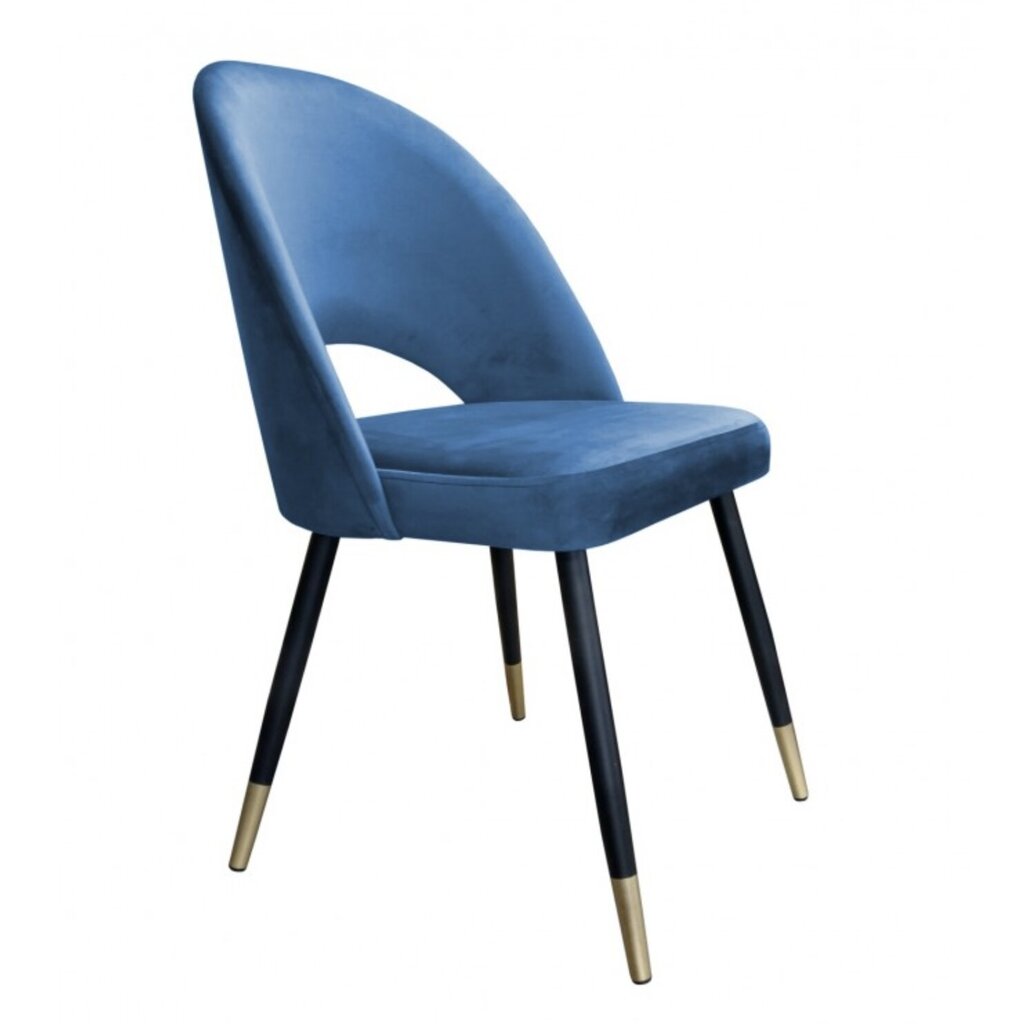Velveta krēsls ēdamistabai, Decorates Tillo duo, 87x53 cm, Zils cena un informācija | Virtuves un ēdamistabas krēsli | 220.lv