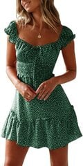 Женское платье YBENLOVER, зеленое цена и информация | Платья | 220.lv