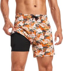Мужские шорты для плаванья Yaavii, оранжевые цена и информация | Плавки, плавательные шорты | 220.lv