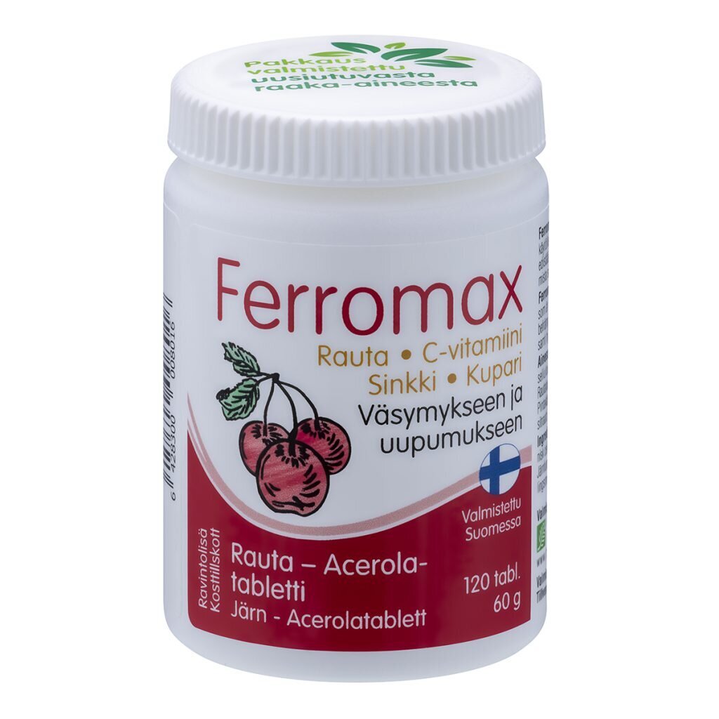 Uztura bagātinātājs Ferromax, 120tabletes cena un informācija | Vitamīni, preparāti, uztura bagātinātāji labsajūtai | 220.lv