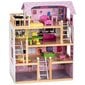 4 līmeņu leļļu namiņš ar koka mēbelēm, 60,5x29,5x81 cm cena un informācija | Rotaļlietas meitenēm | 220.lv