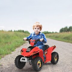 Одноместный детский электрический квадроцикл Costway, красный цена и информация | Электромобили для детей | 220.lv