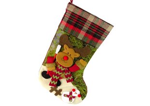 Ziemassvētku zeķes Ziemeļbriedis cena un informācija | Ziemassvētku dekorācijas | 220.lv
