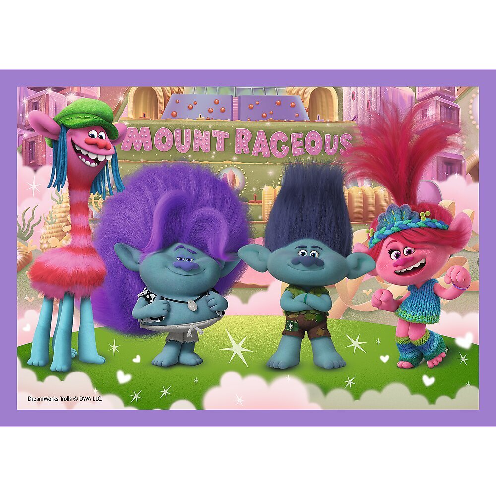 TREFL TROLLS Pužļu komplekts 4in1 Troļļi 3 цена и информация | Puzles, 3D puzles | 220.lv