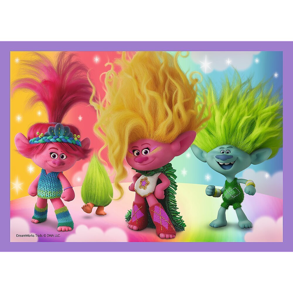 TREFL TROLLS Pužļu komplekts 4in1 Troļļi 3 цена и информация | Puzles, 3D puzles | 220.lv