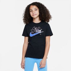 Футболка для девочек Nike Sportswear DX1717 010 DX1717010, черная цена и информация | Рубашки для девочек | 220.lv