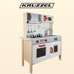 Детская деревянная кухня Kruzzel с аксессуарами цена и информация | Игрушки для девочек | 220.lv