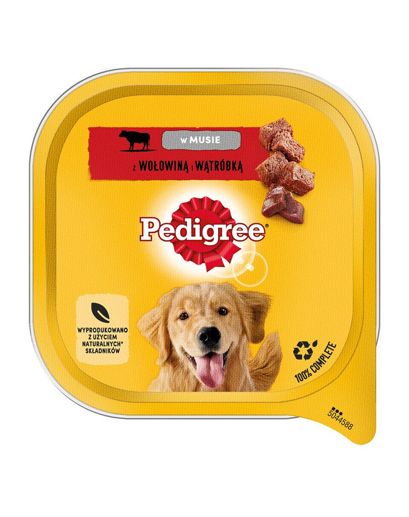 Pedigree Adult ar liellopu gaļu un aknām, 10x300 g цена и информация | Konservi suņiem | 220.lv