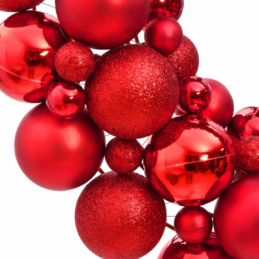 Ziemassvētku vainags, sarkans cena un informācija | Svētku dekorācijas | 220.lv