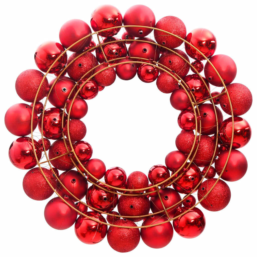 Ziemassvētku vainags, sarkans cena un informācija | Svētku dekorācijas | 220.lv