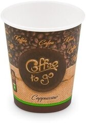 Papīra kafijas krūzes coffee to go, 330 ml, 50 gab. цена и информация | Праздничная одноразовая посуда | 220.lv