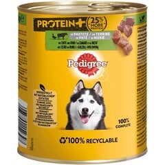 Сухой корм Pedigree Protein+ Adult для взрослых собак с уткой и говядиной, 12х800 г цена и информация | Консервы для собак | 220.lv