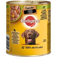 Pedigree Cuisine Adult с бараниной в соусе, 12х800 г цена и информация | Консервы для собак | 220.lv