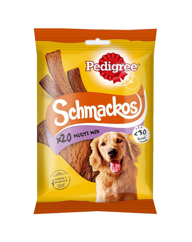 Pedigree Schmackos Multi Mix ar gaļu, 144gx9 cena un informācija | Gardumi suņiem | 220.lv