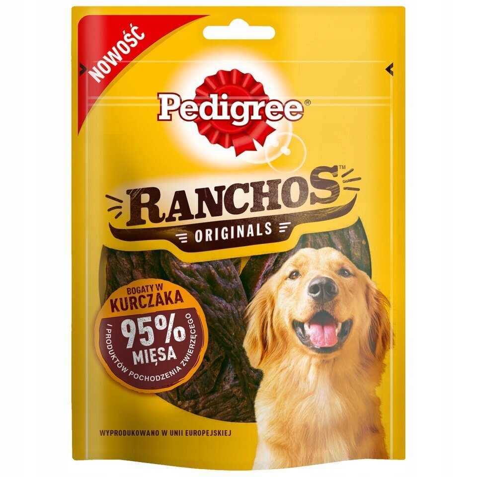 Pedigree Ranchos ar 95% vistas gaļu, 7x70 g cena un informācija | Gardumi suņiem | 220.lv