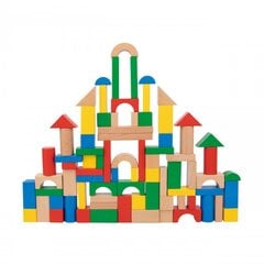 Koka krāsainas puzles Tooky Toy, 100 gab. cena un informācija | Attīstošās rotaļlietas | 220.lv