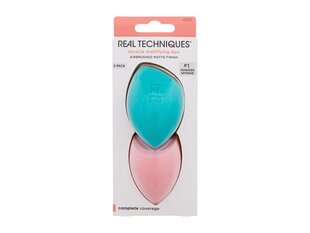 Губки для макияжа Real Techniques Miracle Mattifying Duo, 2 шт. цена и информация | Кисти для макияжа, спонжи | 220.lv