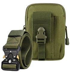 Мужская военная тактическая сумка + ремень S30 зеленый цена и информация | Мужские сумки | 220.lv