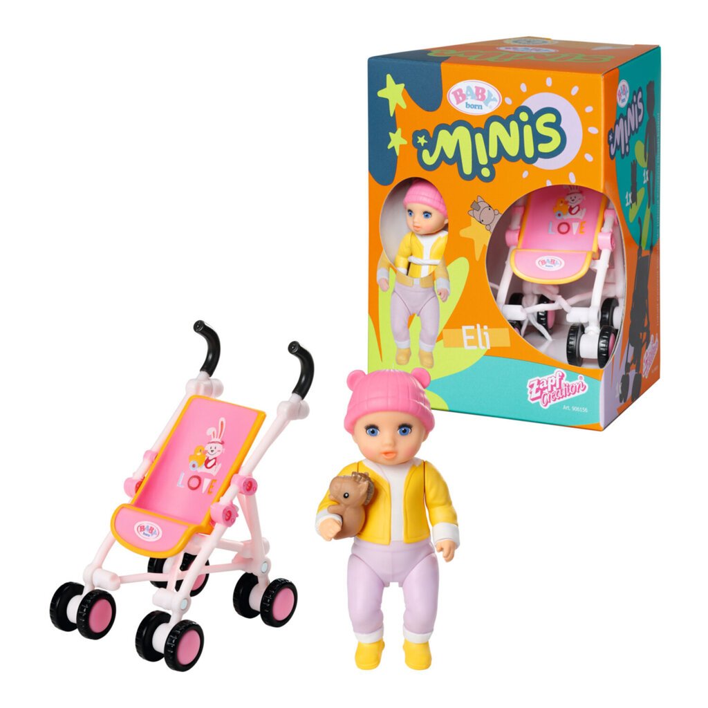 Lelle Mini ar ratiem Baby Born цена и информация | Rotaļlietas meitenēm | 220.lv